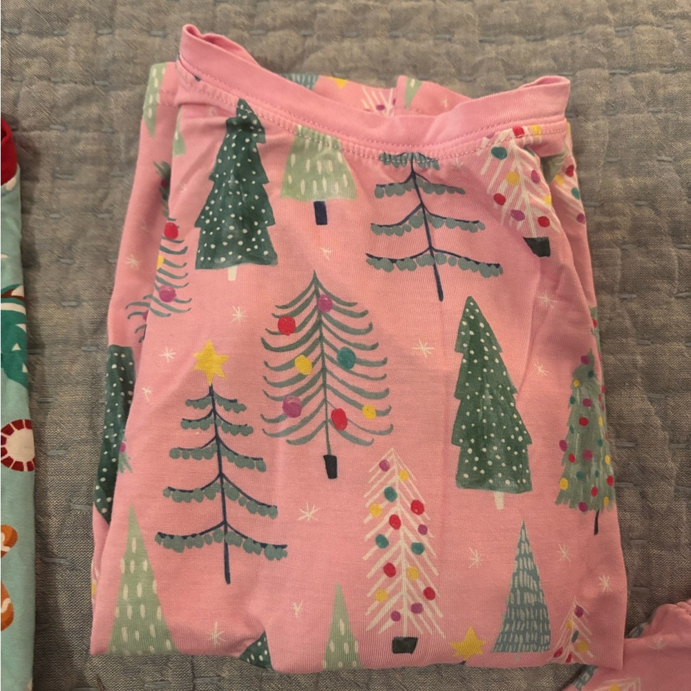 Little Sleepies Kids Pajama Set - Red and Pink - Picture 3 of 6